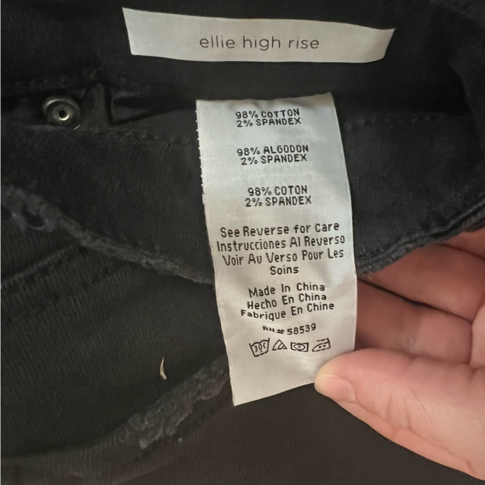 New NWT STS BLUE jeans black distressed 30 Ellie ankle skinny high rise - Picture 8 of 11